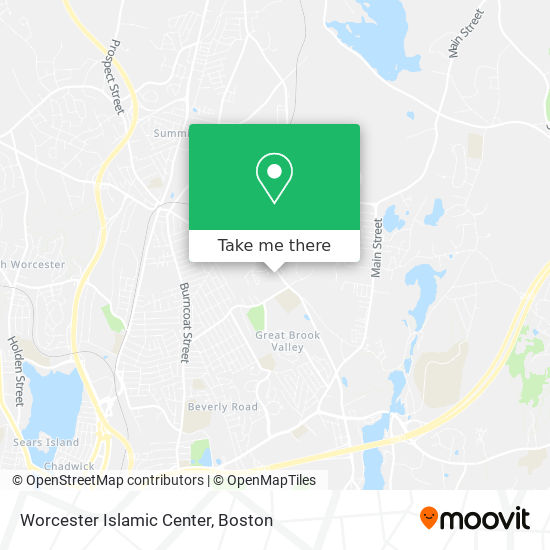 Worcester Islamic Center map