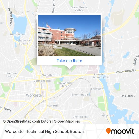 Worcester Technical High School map