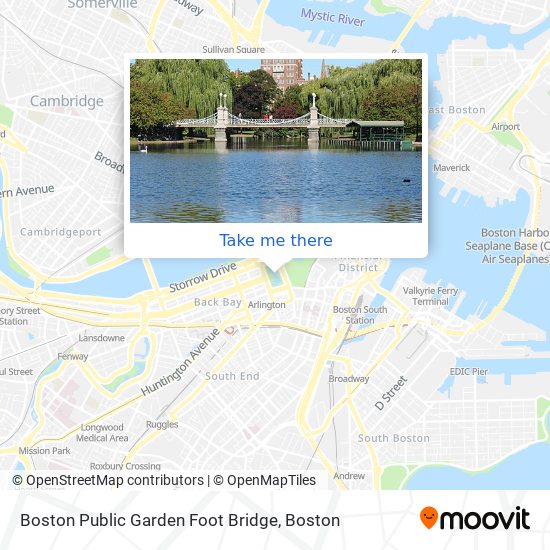 Mapa de Boston Public Garden Foot Bridge