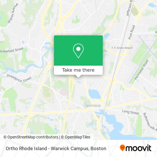 Ortho Rhode Island - Warwick Campus map