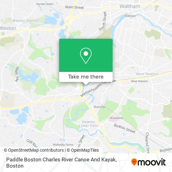 Mapa de Paddle Boston Charles River Canoe And Kayak