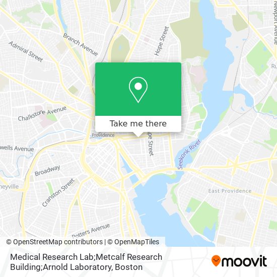 Mapa de Medical Research Lab;Metcalf Research Building;Arnold Laboratory