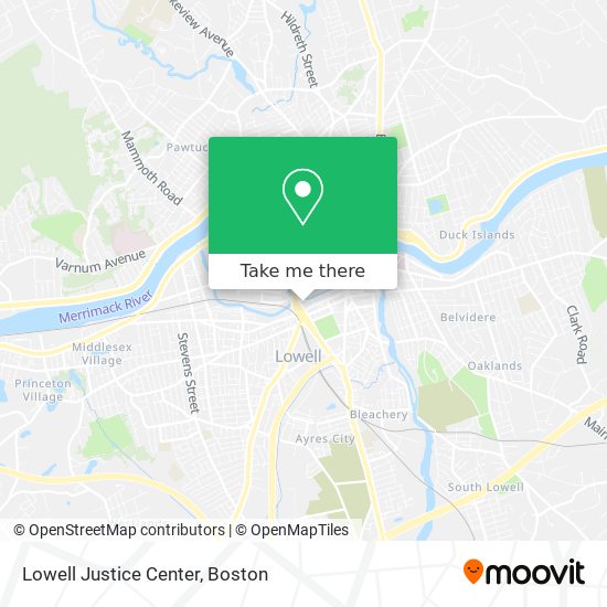 Mapa de Lowell Justice Center