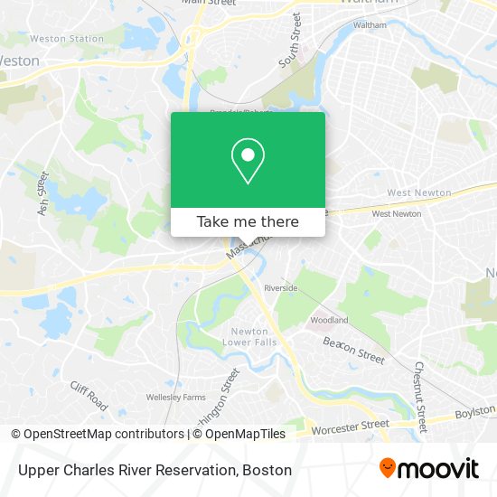 Mapa de Upper Charles River Reservation