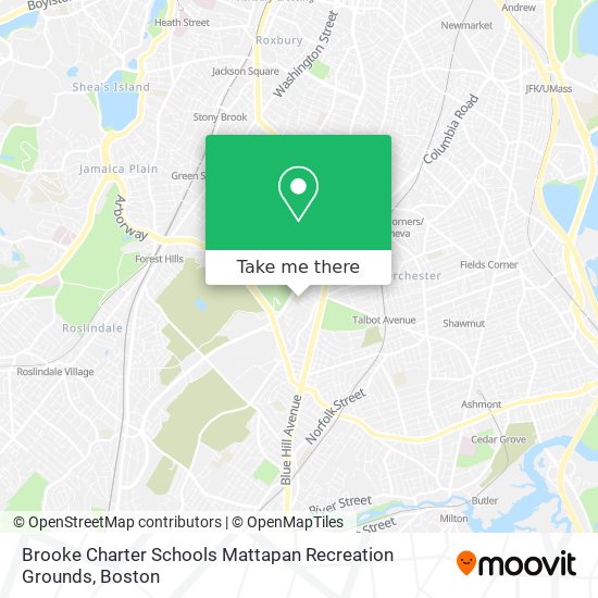 Mapa de Brooke Charter Schools Mattapan Recreation Grounds