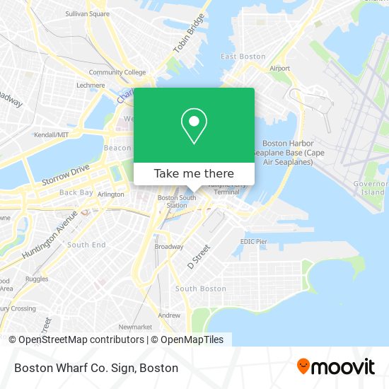 Boston Wharf Co. Sign map