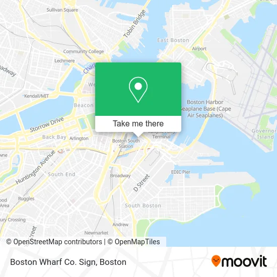 Boston Wharf Co. Sign map
