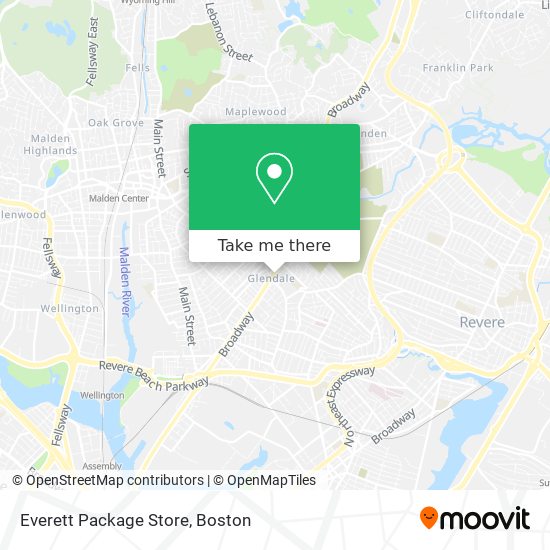 Mapa de Everett Package Store