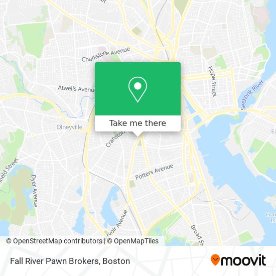 Fall River Pawn Brokers map