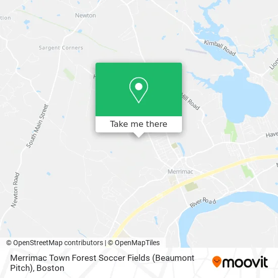 Merrimac Town Forest Soccer Fields (Beaumont Pitch) map