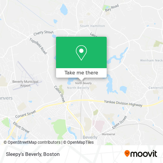 Sleepy's Beverly map