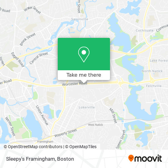 Sleepy's Framingham map