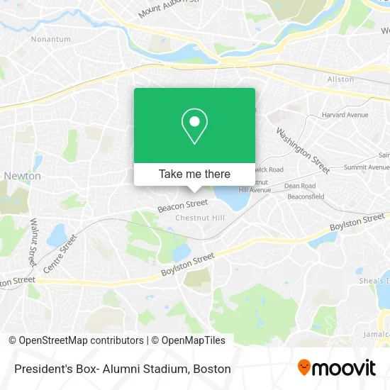 President's Box- Alumni Stadium map