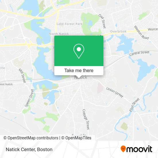 Natick Center map