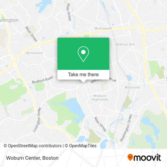 Woburn Center map