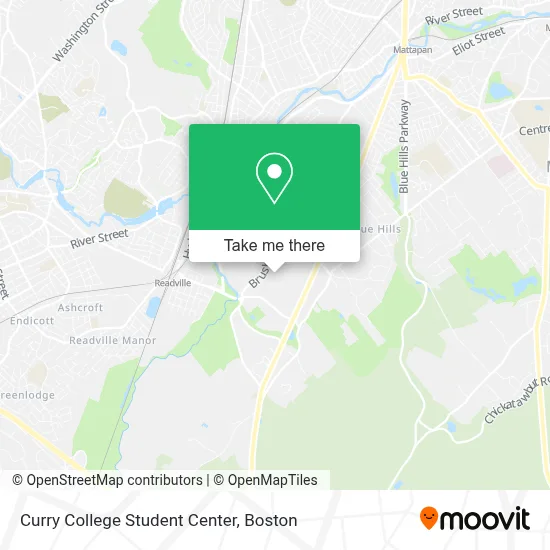 Curry College Student Center map