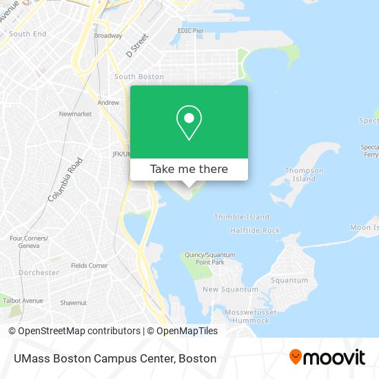 UMass Boston Campus Center map