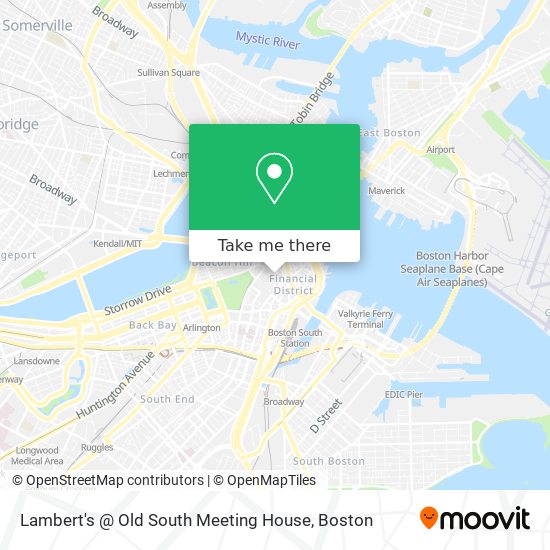 Mapa de Lambert's @  Old South Meeting House