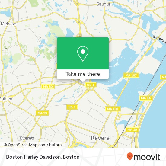 Mapa de Boston Harley Davidson