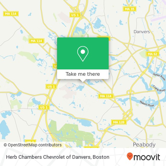 Herb Chambers Chevrolet of Danvers map
