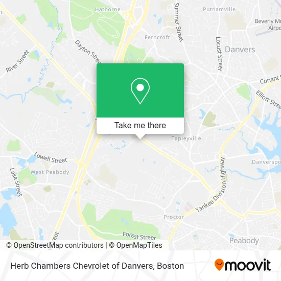 Herb Chambers Chevrolet of Danvers map