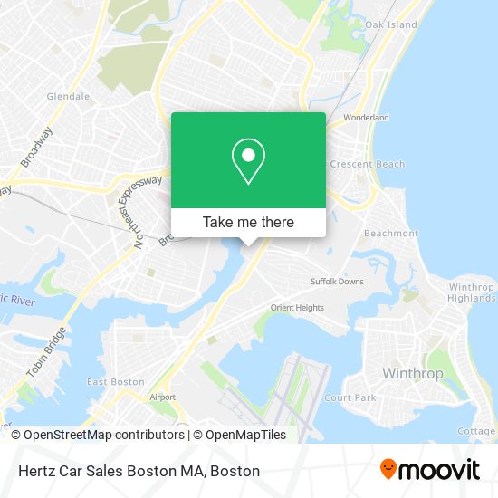 Hertz Car Sales Boston MA map