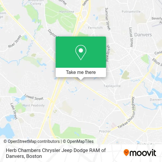 Herb Chambers Chrysler Jeep Dodge RAM of Danvers map