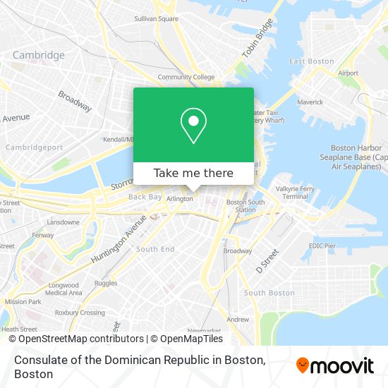 Mapa de Consulate of the Dominican Republic in Boston