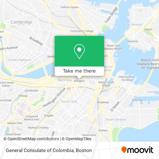 General Consulate of Colombia map