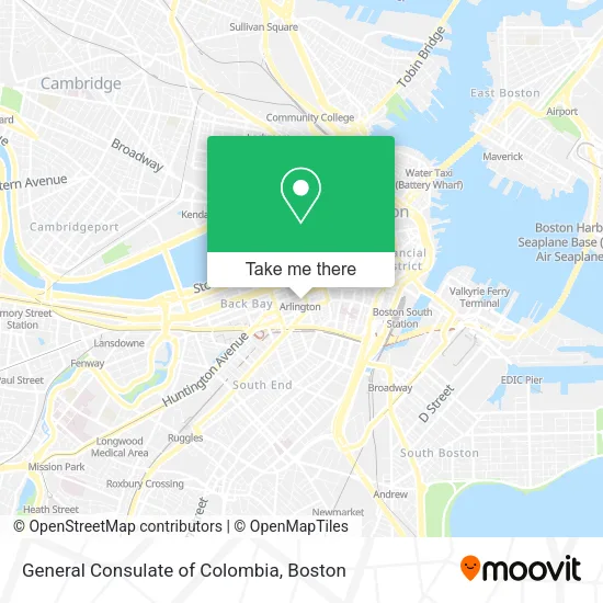 General Consulate of Colombia map