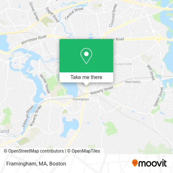 Framingham, MA map