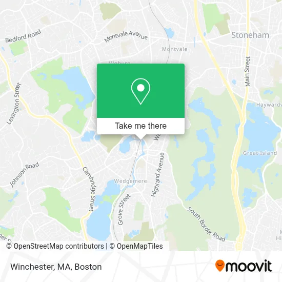 Winchester, MA map