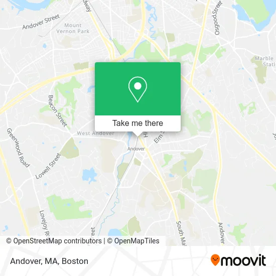 Andover, MA map
