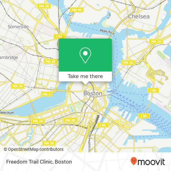 Freedom Trail Clinic map