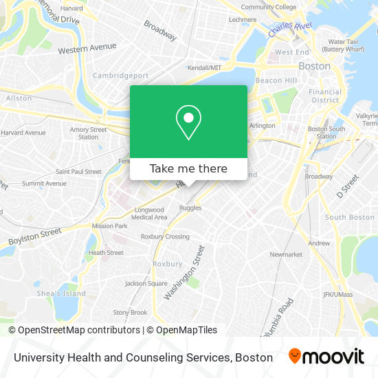 University Health and Counseling Services map
