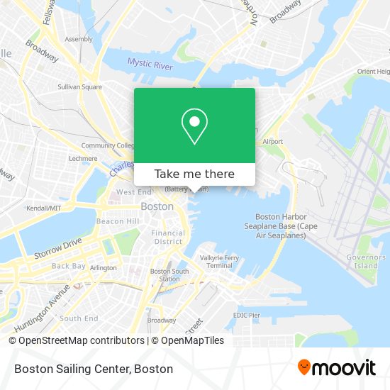 Mapa de Boston Sailing Center