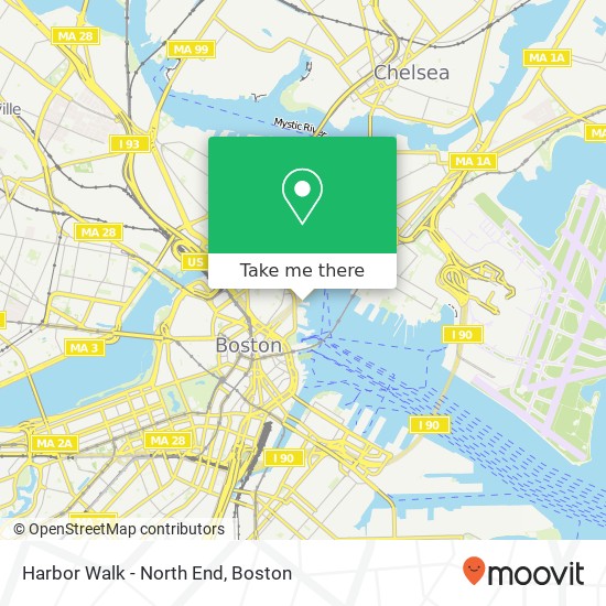 Mapa de Harbor Walk - North End
