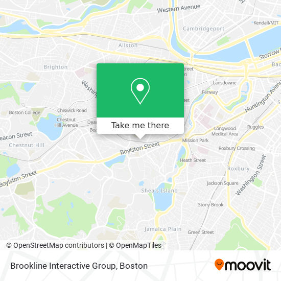 Mapa de Brookline Interactive Group