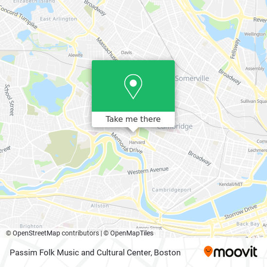 Passim Folk Music and Cultural Center map