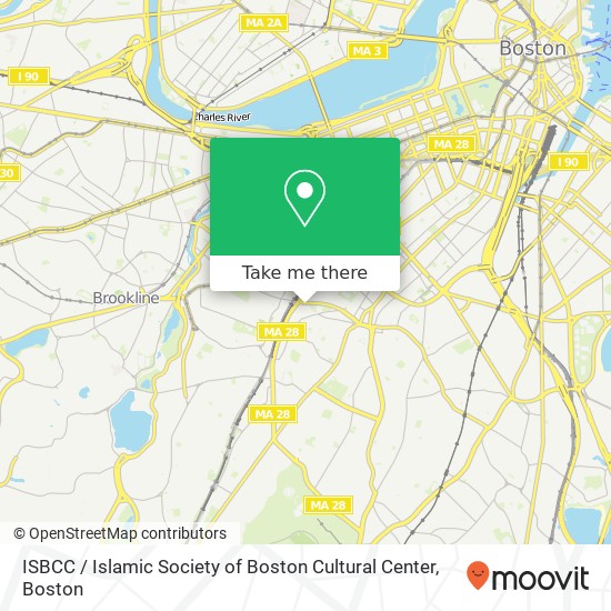 Mapa de ISBCC / Islamic Society of Boston Cultural Center