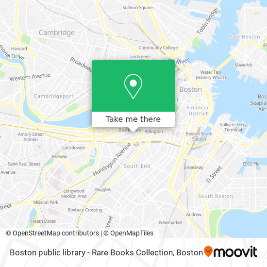 Boston public library - Rare Books Collection map
