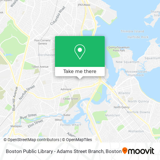 Boston Public Library - Adams Street Branch map