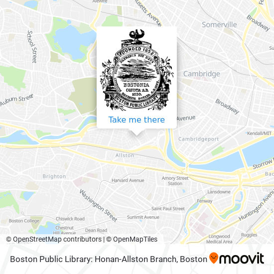 Boston Public Library: Honan-Allston Branch map