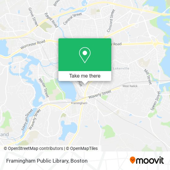 Framingham Public Library map