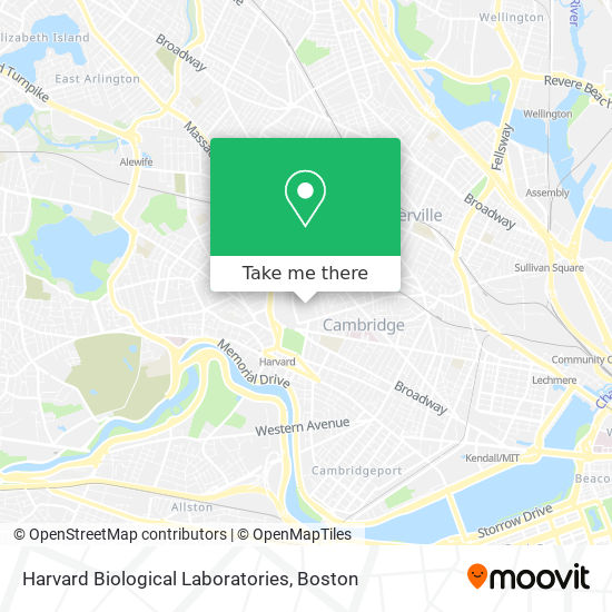 Harvard Biological Laboratories map