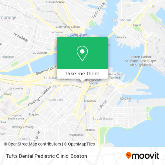 Mapa de Tufts Dental Pediatric Clinic