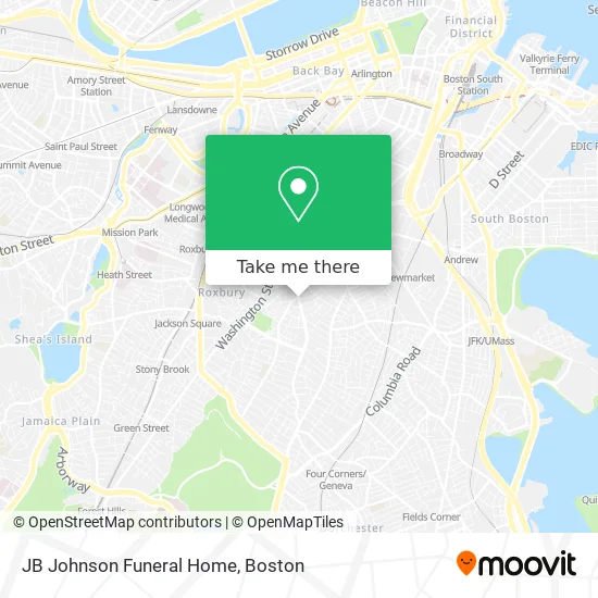 JB Johnson Funeral Home map
