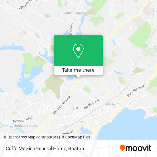 Cuffe McGinn Funeral Home map