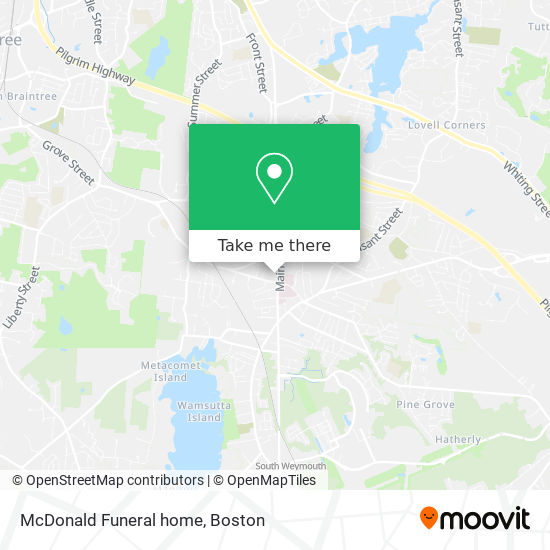 McDonald Funeral home map
