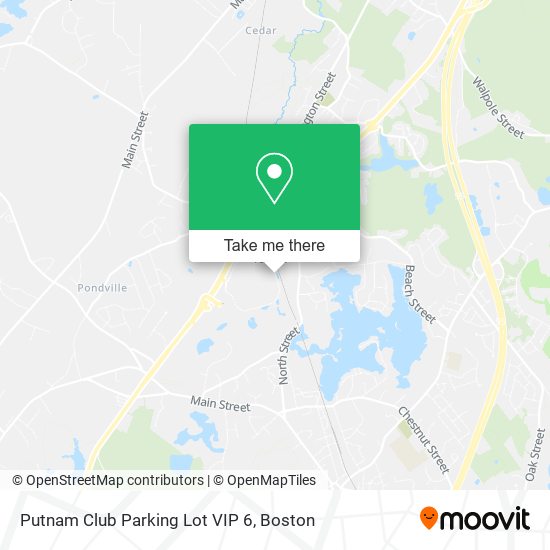 Mapa de Putnam Club Parking Lot VIP 6